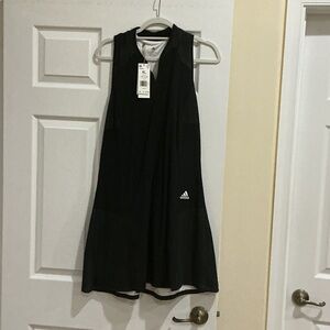adidas Black Sleeveless golf Dress with Logo new w tag XL